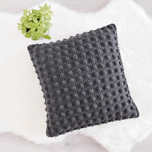 Horgolt bogyós díszpárna huzat 40x40 cm - otthon & életmód - lakástextil - párna & párnahuzat - Meska.hu