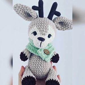 Réni, Horgolt karácsonyi rénszarvas - játék & sport - plüssállat & játékfigura - más figura - Meska.hu