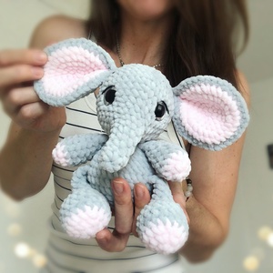 Plüss elefánt/ névre szóló - Meska.hu
