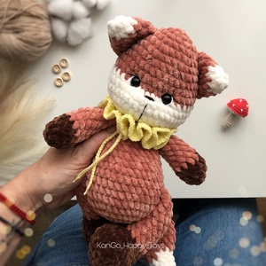 Horgolt plüss róka, Játék & Sport, Plüssállat & Játékfigura, Róka, Horgolás, MESKA