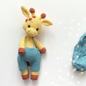 Horgolt zsiráf  - játék & sport - plüssállat & játékfigura - zsiráf - Meska.hu