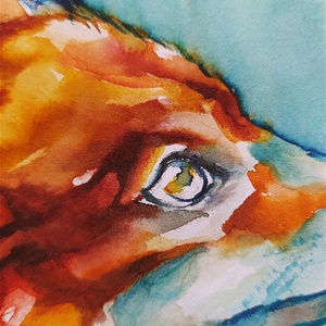 Rókafi (Eredeti alkotás) - művészet - festmény - festmény vegyes technika - Meska.hu