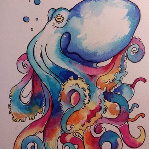 Színpompás polip (Eredeti alkotás) - Meska.hu