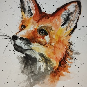 Róka portré  - Meska.hu