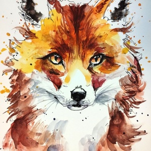 Róka móka(Eredeti festmény) - Meska.hu