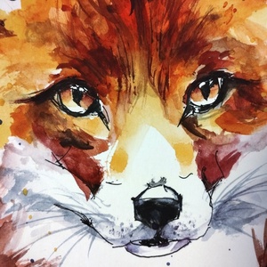 Róka móka(Eredeti festmény) - művészet - festmény - akvarell - Meska.hu