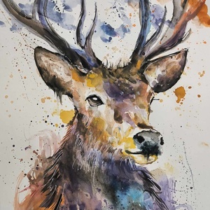 Szarvas portré - Meska.hu