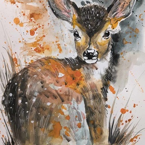 Őzgida festmény - Meska.hu