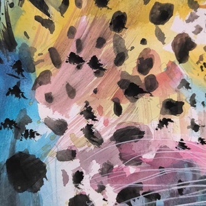 Leopárd akvarell festmény - művészet - festmény - akvarell - Meska.hu