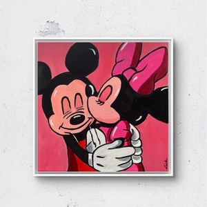 Mickey és Minnie akril festmény - művészet - festmény - akril - Meska.hu