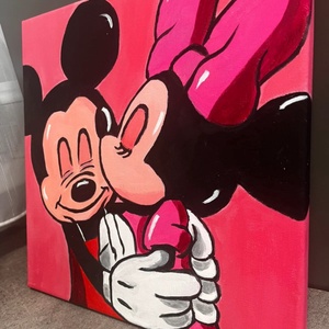 Mickey és Minnie akril festmény - művészet - festmény - akril - Meska.hu