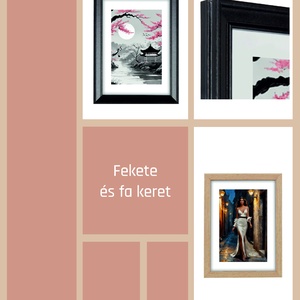 Fehér, fekete és fa képkeret különböző méretekben fotóval - variációk 2. - otthon & életmód - dekoráció - kép & falikép - képkeret - Meska.hu