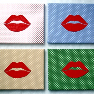  Pop-Art Dekor   kamaszlányoknak textil kép - művészet - kollázs - Meska.hu