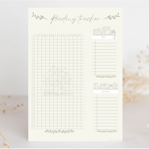 Egyszerű, virágos reading tracker, olvasásvezető könyvmolyoknak - művészet - grafika & illusztráció - digitális - Meska.hu