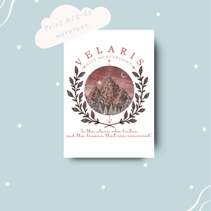 Velaris print könyvmolyoknak, Művészet, Grafika & Illusztráció, Egyéb rajzok, Fotó, grafika, rajz, illusztráció, MESKA