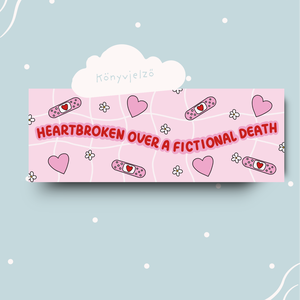 Heartbroken over a fictional könyvjelző könyvmolyoknak, Művészet, Grafika & Illusztráció, Egyéb rajzok, Fotó, grafika, rajz, illusztráció, MESKA