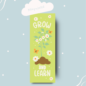 Grow and learn  könyvjelző könyvmolyoknak, Művészet, Grafika & Illusztráció, Egyéb rajzok, Fotó, grafika, rajz, illusztráció, MESKA