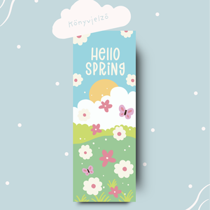 Hello spring könyvjelző könyvmolyoknak, Művészet, Grafika & Illusztráció, Egyéb rajzok, Fotó, grafika, rajz, illusztráció, MESKA
