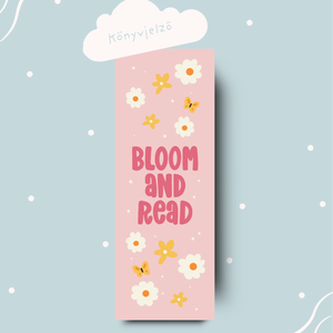 Bloom and read könyvjelző könyvmolyoknak, Művészet, Grafika & Illusztráció, Egyéb rajzok, Fotó, grafika, rajz, illusztráció, MESKA