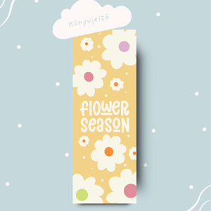 Flower season könyvjelző könyvmolyoknak, Művészet, Grafika & Illusztráció, Egyéb rajzok, Fotó, grafika, rajz, illusztráció, MESKA
