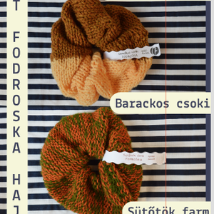 Kötött scrunchie hajgumi - ruha & divat - hajdísz & hajcsat - hajgumi - Meska.hu