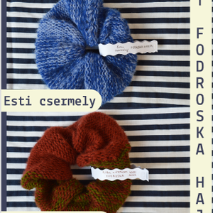 Kötött scrunchie hajgumi - ruha & divat - hajdísz & hajcsat - hajgumi - Meska.hu