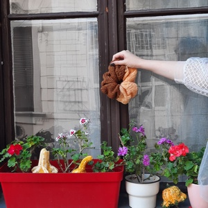 Kötött scrunchie hajgumi - ruha & divat - hajdísz & hajcsat - hajgumi - Meska.hu