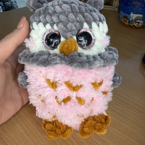 Horgolt plüss bagoly - játék & sport - plüssállat & játékfigura - bagoly - Meska.hu