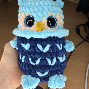 Horgolt plüss bagoly - játék & sport - plüssállat & játékfigura - bagoly - Meska.hu