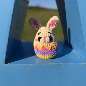 Horgolt húsvéti nyuszitojás - ünnepi díszek, dekorációk - húsvéti díszek és dekorációk - húsvéti tojás, hímestojás - Meska.hu