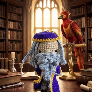 Horgolt Dumbledore figura - Meska.hu