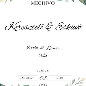 Személyre szabott, esküvői meghívó - Meska.hu