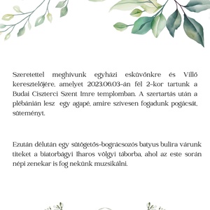 Személyre szabott, esküvői meghívó - művészet - grafika & illusztráció - digitális - Meska.hu