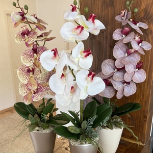 Foltos-mintás Orchidea 60 cm - otthon & életmód - dekoráció - asztal és polc dekoráció - asztaldísz - Meska.hu