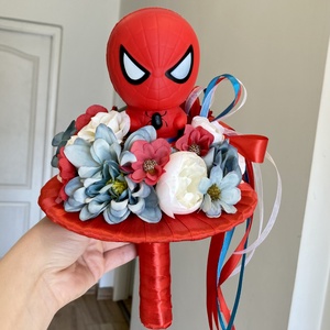 Szuperhősös ballagási csokor - pókember - otthon & életmód - dekoráció - Meska.hu