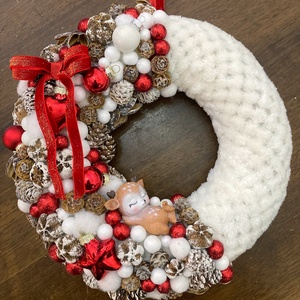 Adventi ajtódísz, Karácsony, Adventi díszek, Adventi koszorú, Virágkötés, MESKA