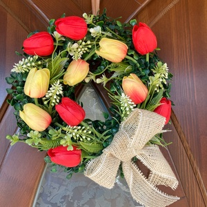 Real tulipános ajtódísz - otthon & életmód - dekoráció - ajtó- és ablak dekoráció - ajtódísz & kopogtató - Meska.hu