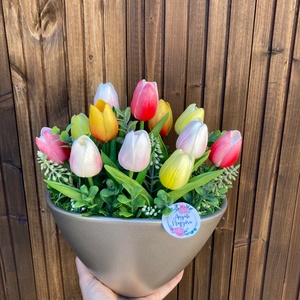 Anyák napi tulipános asztaldísz - Meska.hu