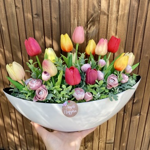 Anyák napi asztaldísz 40 cm, Otthon & Életmód, Dekoráció, Asztal és polc dekoráció, Asztaldísz, Virágkötés, MESKA