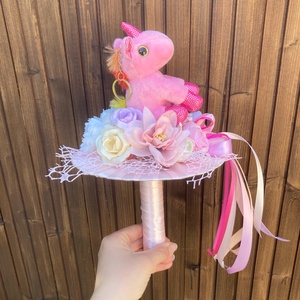 Unikornis ballagási csokor - otthon & életmód - dekoráció - virágdísz és tartó - csokor & virágdísz - Meska.hu