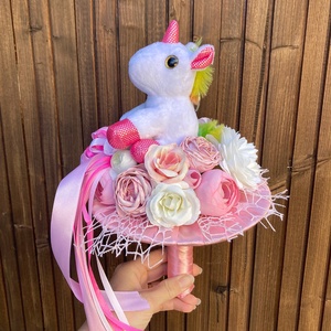 Unikornis ballagási csokor  - otthon & életmód - dekoráció - Meska.hu