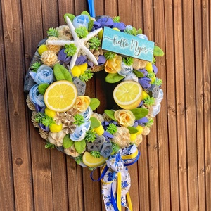 Citromos nyári ajtódísz - otthon & életmód - dekoráció - ajtó- és ablak dekoráció - ajtódísz & kopogtató - Meska.hu