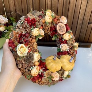 Őszi ajtódísz 30 cm - otthon & életmód - dekoráció - ajtó- és ablak dekoráció - ajtódísz & kopogtató - Meska.hu