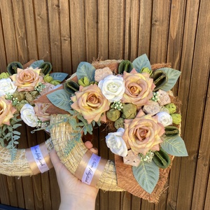 Szalmakoszorú sírdísz 25 cm - Meska.hu
