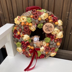 Őszi ajtódísz 25 cm - Meska.hu