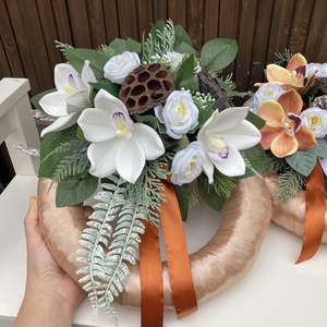 Sírdísz 30 cm, Otthon & Életmód, Vallás, Temetkezési tárgy, Sírkoszorú, kegyeleti koszorú, Virágkötés, MESKA