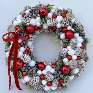 Adventi ajtódísz , Karácsony, Adventi díszek, Adventi ajtódísz, Virágkötés, MESKA