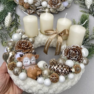 Adventi koszorú, Karácsony, Adventi díszek, Adventi koszorú, Virágkötés, MESKA