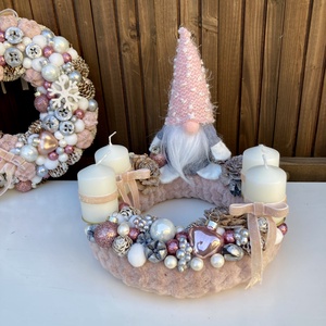 Manós adventi koszorú , Karácsony, Adventi díszek, Adventi koszorú, Virágkötés, MESKA