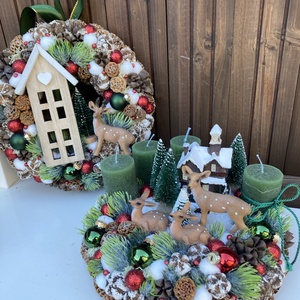 Adventi koszorú erdei jelenet - karácsony - adventi díszek - adventi koszorú - Meska.hu Adventi koszorú erdei jelenet - karácsony - adventi díszek - adventi koszorú - Meska.hu